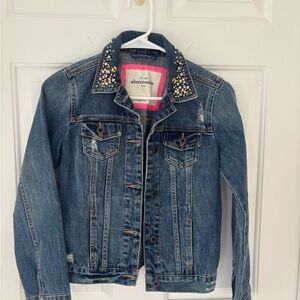 Abercrombie & Fitch Kids Denim Jacket with Pink Trim